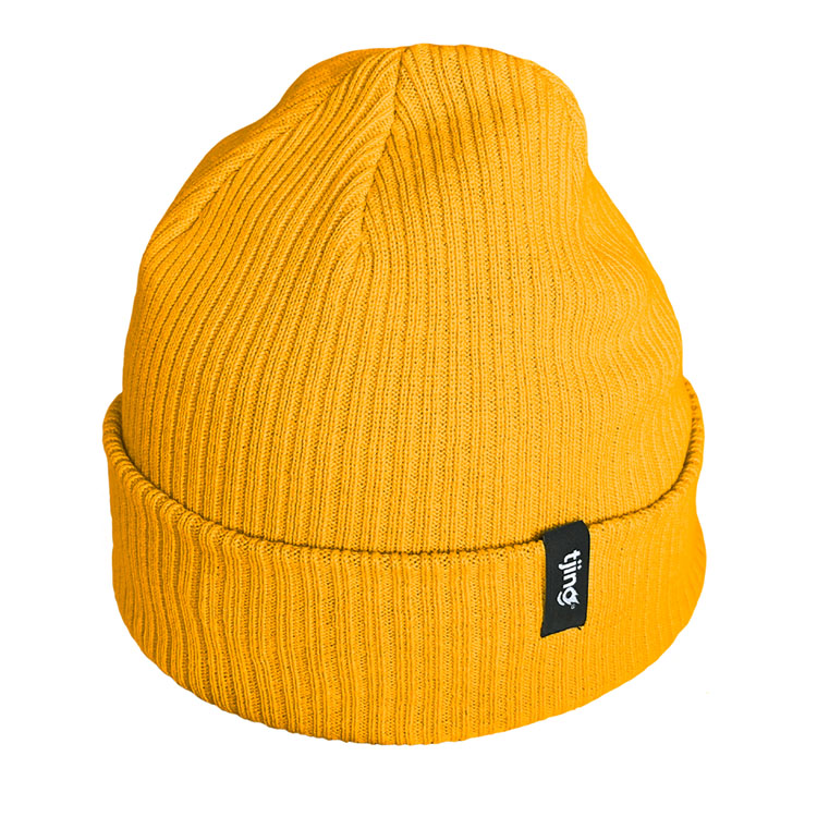 Organic Cotton Cuff Beanie - Mustard