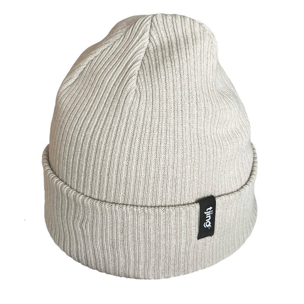 Organic Cotton Cuff Beanie - Sand