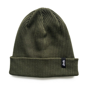 Organic Cotton Cuff Beanie - Olive Green